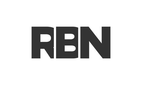 RBN logo design template with strong and modern bold text. Initial based ve.. Stock Illustration