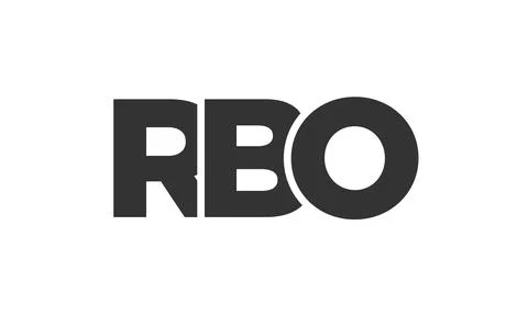 RBO logo design template with strong and modern bold text. Initial based ve.. Stock Illustration