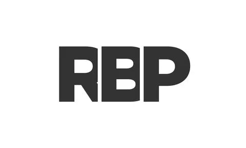 RBP logo design template with strong and modern bold text. Initial based ve.. Stock Illustration