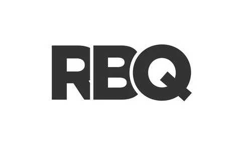 RBQ logo design template with strong and modern bold text. Initial based ve.. Stock Illustration