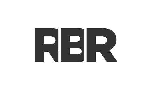 RBR logo design template with strong and modern bold text. Initial based ve.. 库存插图