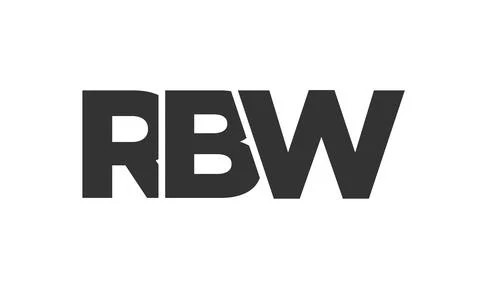 RBW logo design template with strong and modern bold text. Initial based ve.. Stock Illustration