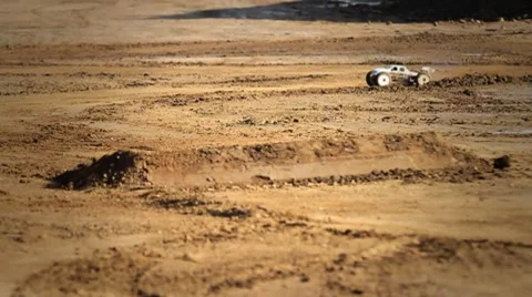 RC car dirt corner 2363 HD Stock Footage 7138345