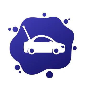 RC car icon, remote controlled sedan vector Stock Illustration