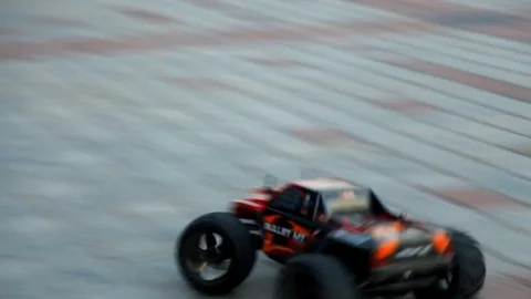 RC car while riding overturned Stock-Footage 78516696