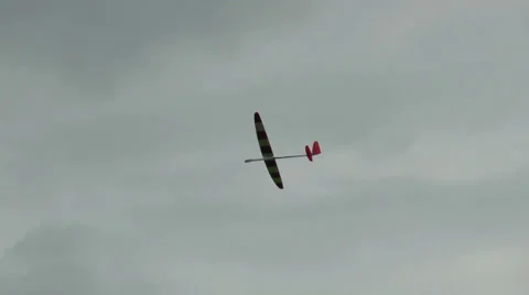 RC Glider Fly in the Clouds Sky Background Stock Footage 39460511