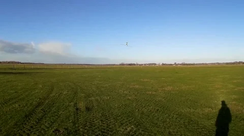 RC Helicopter flight inverted and crazy stunts shadow of crazy pilot Stock Footage 52741748