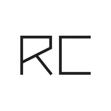 Rc initial letter vector logo icon Stock Illustration