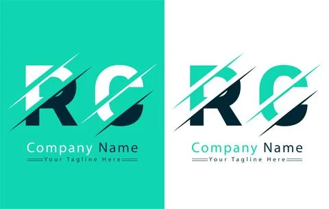 RC Letter Logo Vector Design Template Elements Stock Illustration