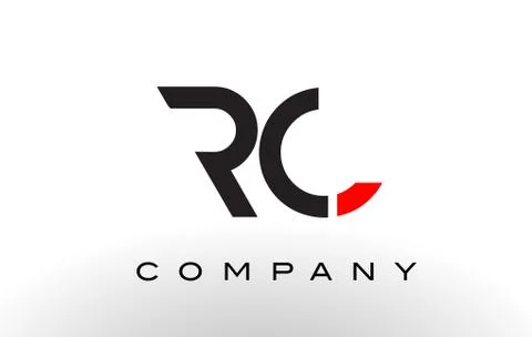 RC Logo.  Letter Design Vector. Stock Illustration