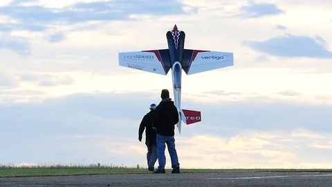 RC model aerobatic aircraft Stock Footage 101871757