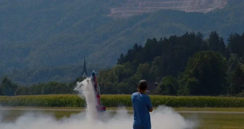 RC model air show in Lesce, Slovenia Stock Footage 221274113