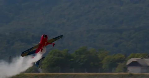 RC model air show in Lesce, Slovenia Stock Footage 225529122