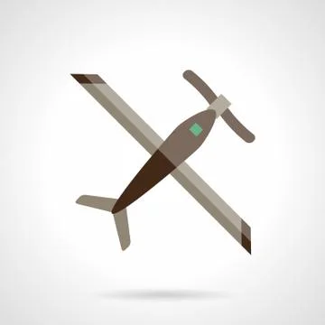 RC plane flat color design vector icon Ilustración de archivo