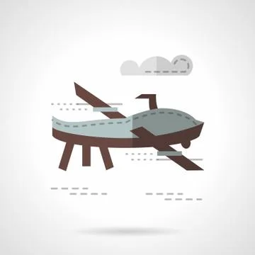 RC plane flat color vector icon Ilustración de archivo