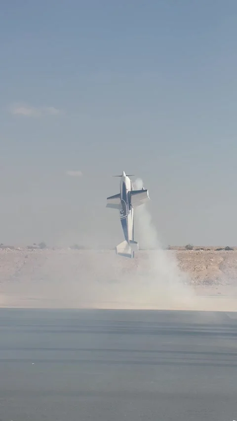 RC Plane Performs Impressive Aerobatic Stunts, Kziote Field, Israel - 17 Oct 202 Stock Footage 339098227