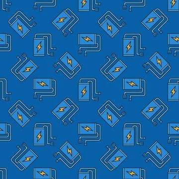 RC Quadcopter Battery vector colored seamless pattern Stockillustratie