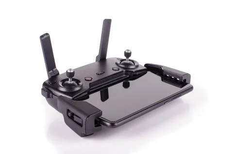 RC remote controller for drones isolated on the white background Stock Photos