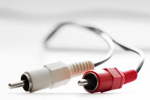 RCA cable with connectors Stock Photos