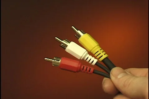 RCA Cables Displayed Stock-Footage 298248