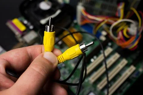 RCA cables. Stock-Fotos