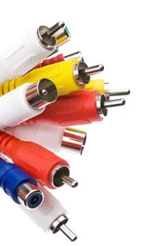 Rca connector macro Foto stock