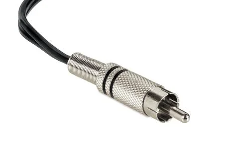 RCA plug isolated on white background Stock Photos