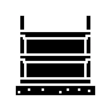 Rcc beam building structure glyph icon vector illustration Ilustración de archivo