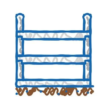 Rcc beam building structure icon doodle illustration Ilustración de archivo