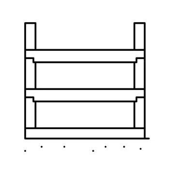 Rcc beam building structure line icon vector illustration Ilustración de archivo
