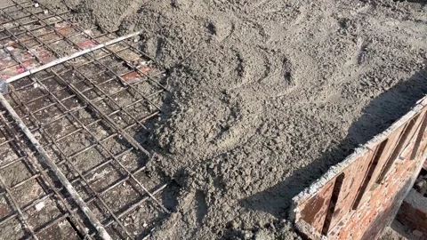 RCC Concrete Pouring at Building Construction Site 스톡 동영상 321010511