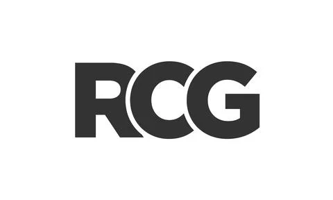 RCG logo design template with strong and modern bold text. Initial based ve.. Stock Illustration