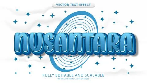 Rchipelago text effect editable eps file Stock Illustration