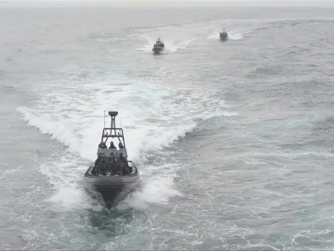 RCMP conduct boarding operations during Exercise Frontier Sentinel - 2012 Stock Footage 106035307
