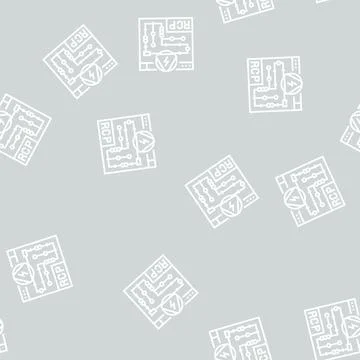 Rcp electrical plans interior design line seamless pattern Stock Illustration