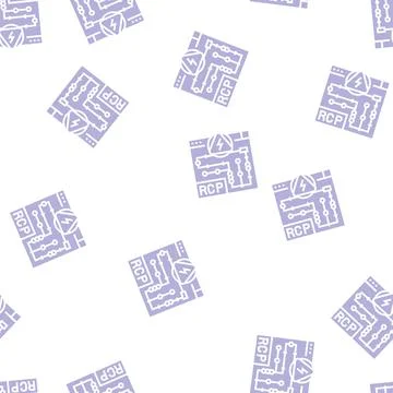 Rcp electrical plans interior design glyph seamless pattern Illustrazione stock