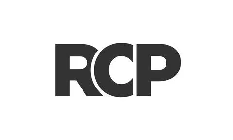 RCP logo design template with strong and modern bold text. Initial based ve.. Stock Illustration