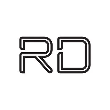 Rd initial letter vector logo icon Stock Illustration