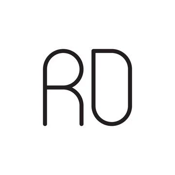Rd initial letter vector logo icon Ilustração Stock