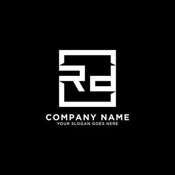 RD initial logo inspirations, square logo template, clean and clever logo vec Stock Illustration