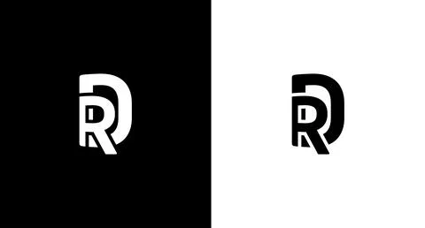 RD Monogram Logo Design, RD Letter  icon, Brand identity Design Stock Illustration