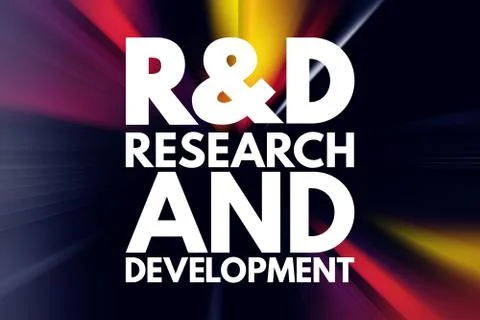 R&amp;D - Research and Development acronym, business concept background Stock Illustration