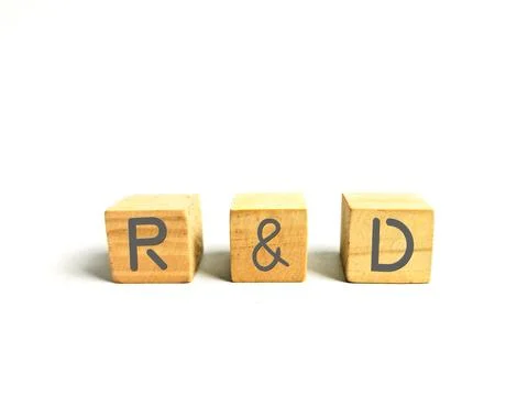 R&amp;D Research and Development, a conceptual illustration of business and pro.. Stock Photos