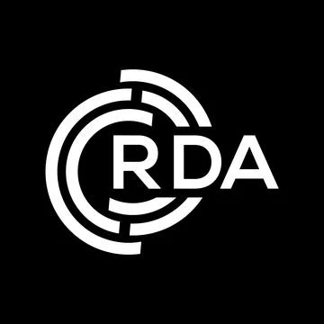 RDA letter logo design. RDA monogram initials letter logo concept. RDA letter Stock Illustration