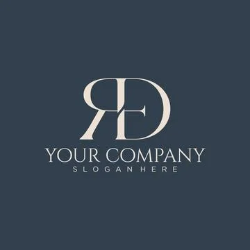 RDE monogram logo initial letter design Stock Illustration