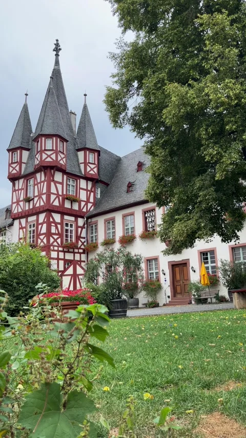 Rdelheim, Germany, August 15, 2026 selective focus charming european archit.. Stock Footage 345146376