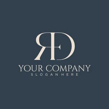 RDF monogram logo initial letter design Stock Illustration