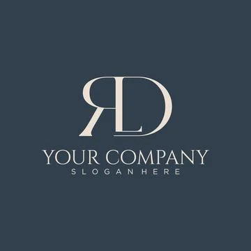 RDL monogram logo initial letter concept design Stock Illustration