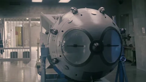 RDS-1 - the first Soviet aviation atomic bomb was implosion type with plutonium 스톡 동영상 323856318
