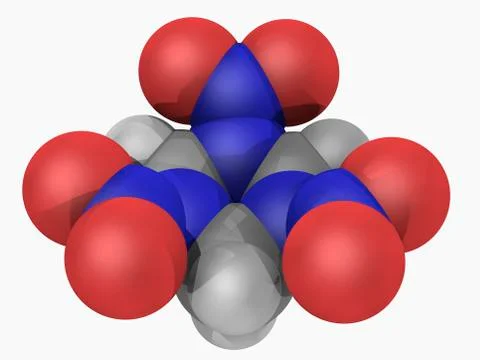 Rdx explosive molecule Stock Illustration